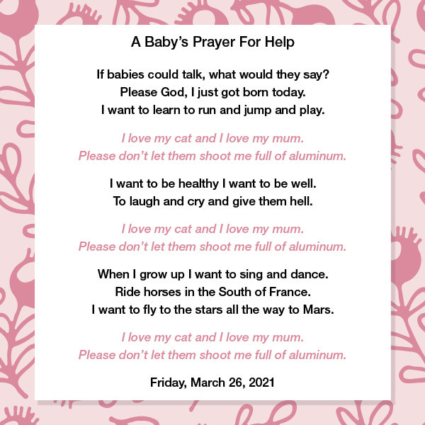 A Baby's Prayer For Help